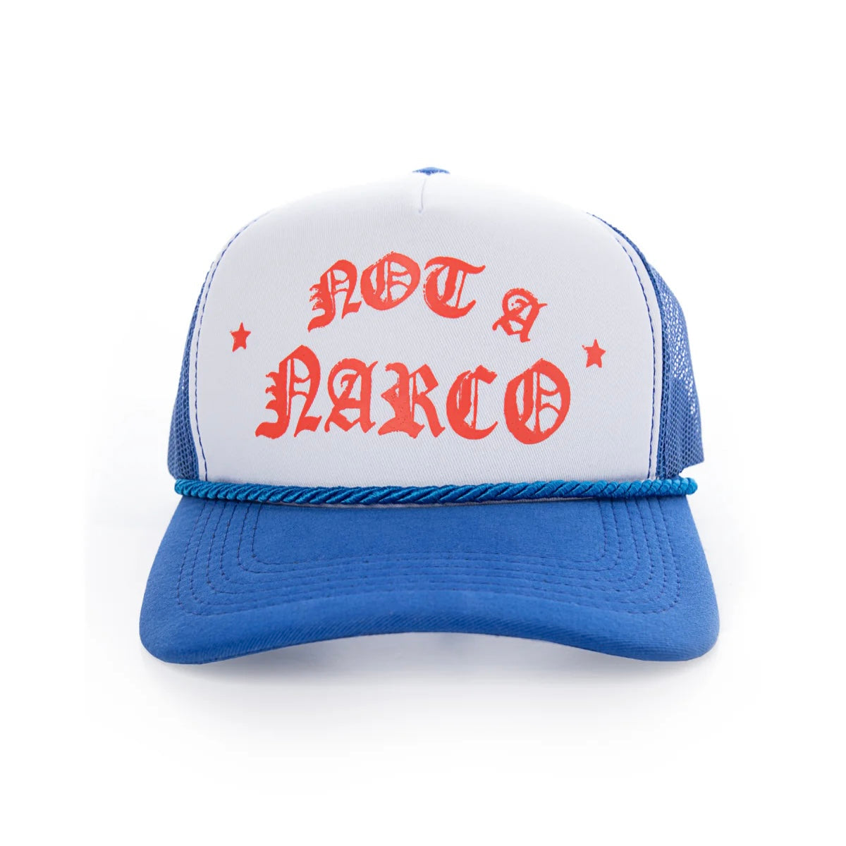NOT A NARCO BLUE/WHITE CAP