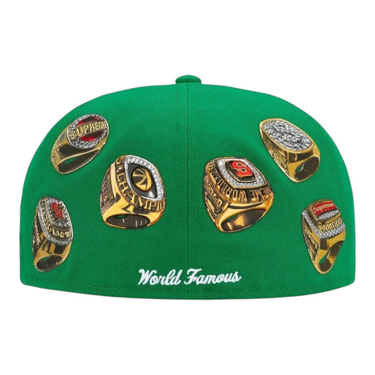 Supreme Rings Box Logo New Era Green Cap