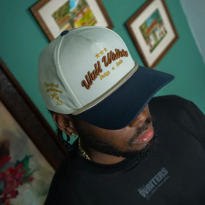 Wall Writers Baseball Cap White and Blue
