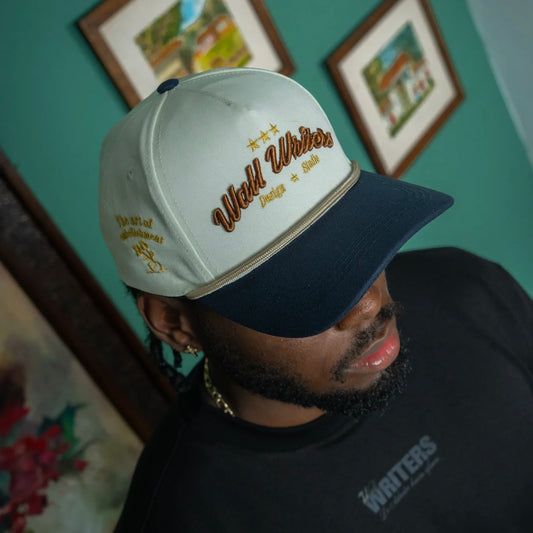 Wall Writers Baseball Cap White and Blue