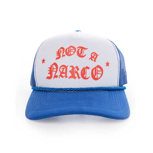 NOT A NARCO BLUE/WHITE CAP