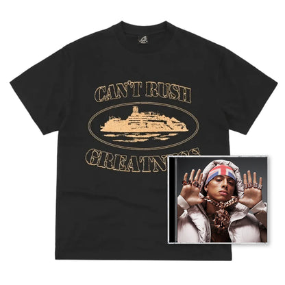 Corteiz x Central Cee Can't Rush Greatness Camiseta + CD