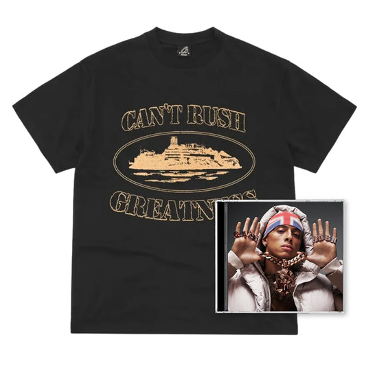 Corteiz x Central Cee Can't Rush Greatness Camiseta + CD
