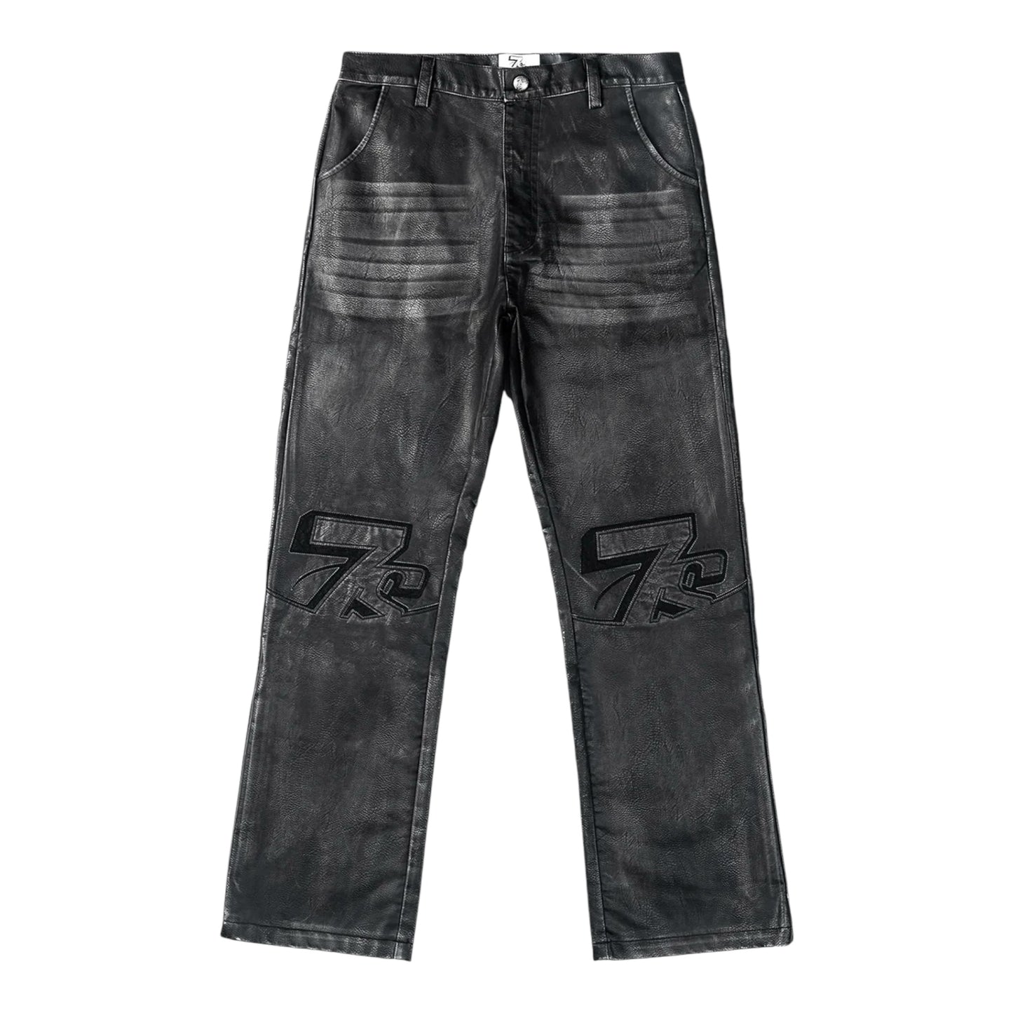 Triple Sevens Logo Leather Pants