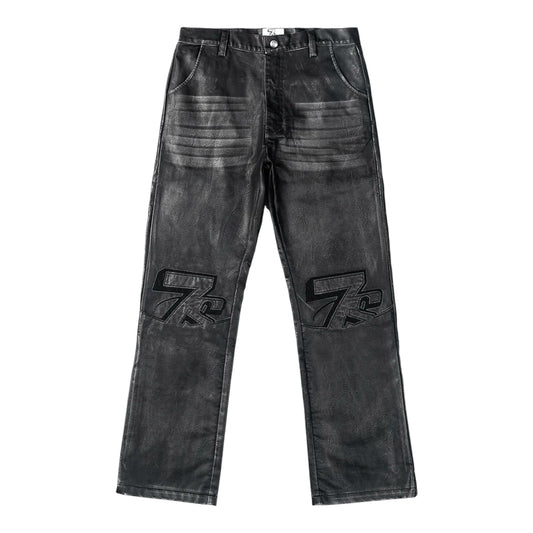 Triple Sevens Logo Leather Pants