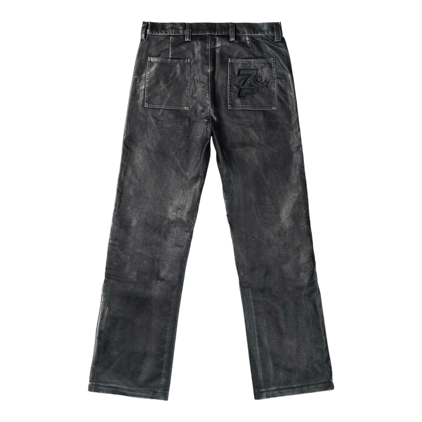 Triple Sevens Logo Leather Pants
