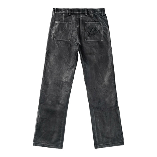 Triple Sevens Logo Leather Pants
