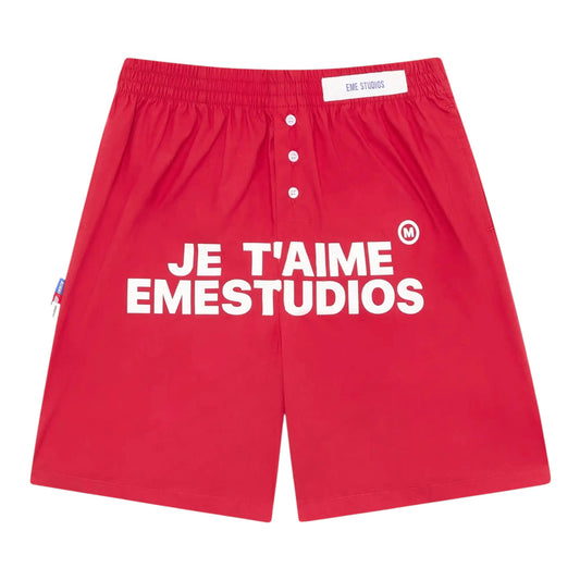 EMESTUDIOS Je T'Aime Red Shorts