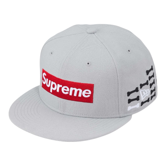 Supreme Bones Box Logo New Era Gray Cap