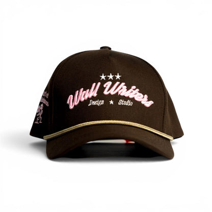 Wall Writers Baseball Cap Brown and Pink