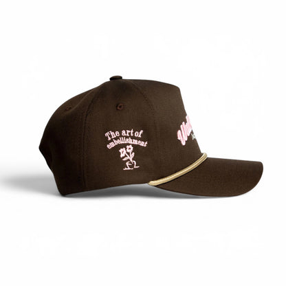 Wall Writers Baseball Cap Brown and Pink