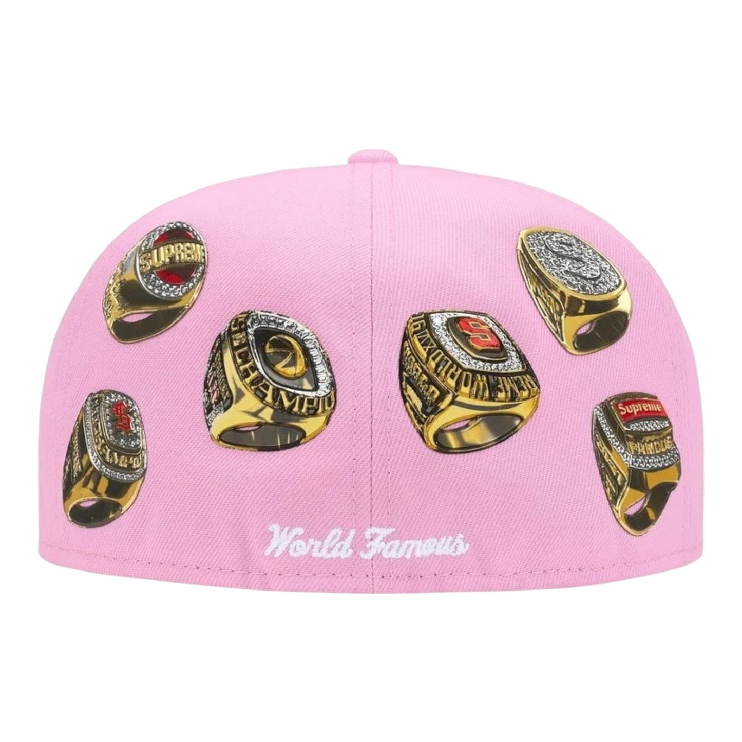 Supreme Rings Box Logo New Era Pink Cap