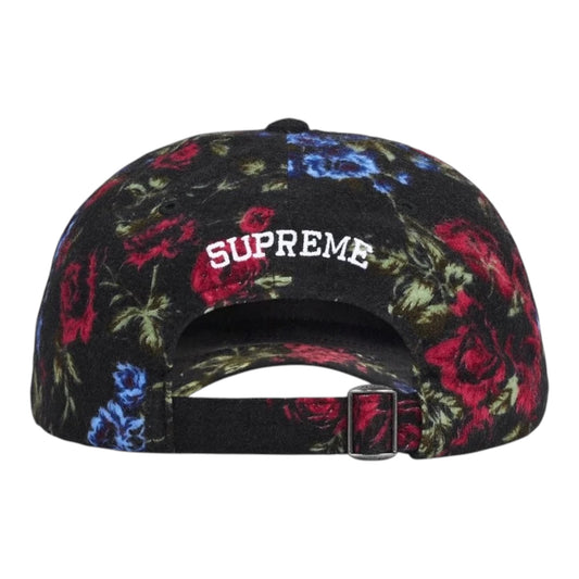 Supreme Floral Flannel 6P Black Cap