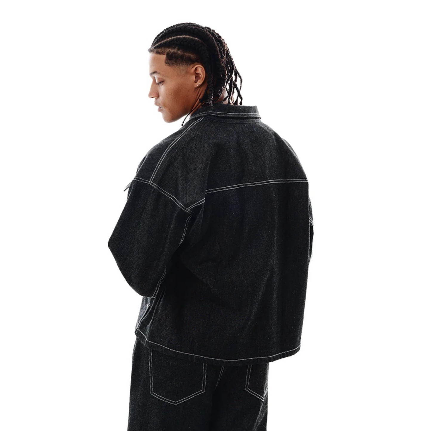 PIGNEO Carpenter Jacket Raw Denim Negro