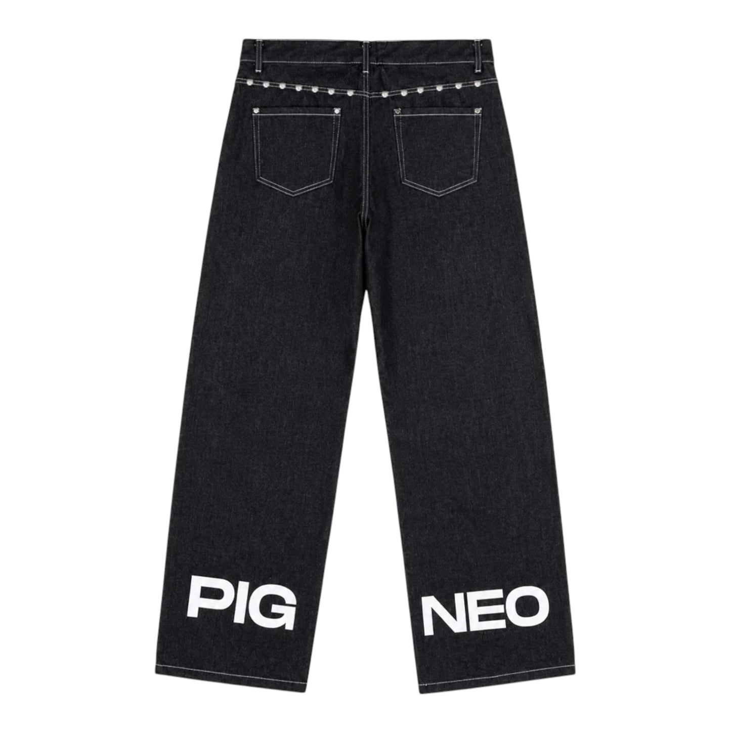 PIGNEO Rio Pant Raw Denim Negro