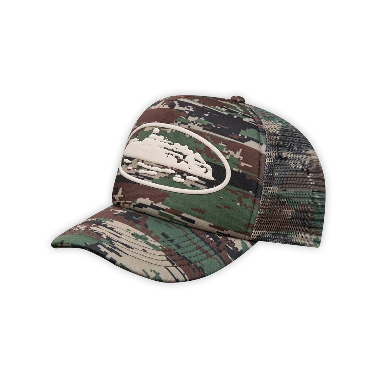 Corteiz Island Digi Camo Logo Trucker