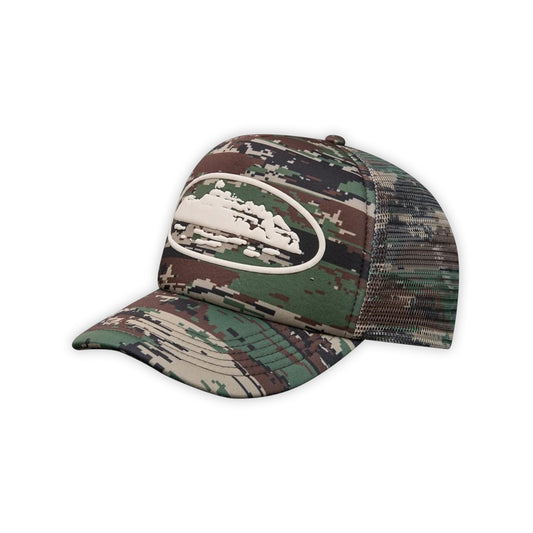 Corteiz Island Digi Camo Logo Trucker