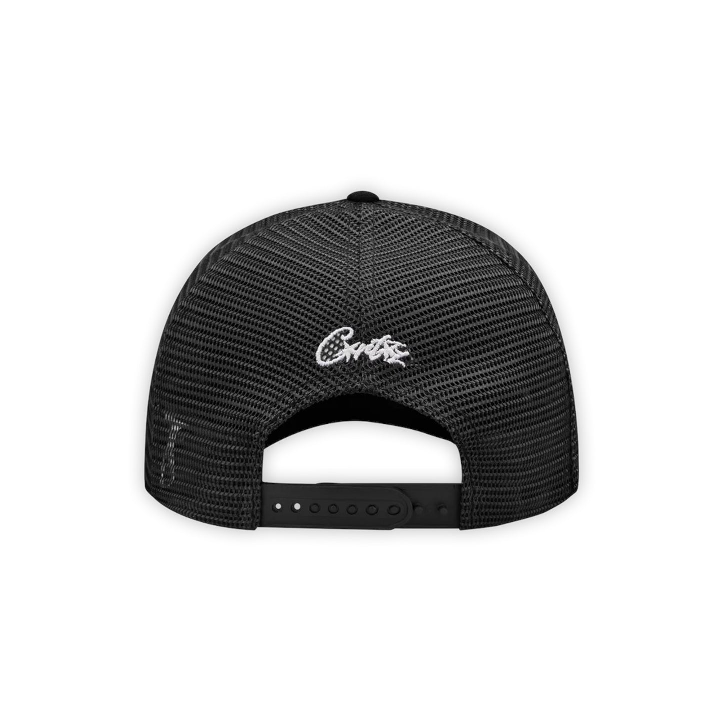 Corteiz Island Black Logo Trucker